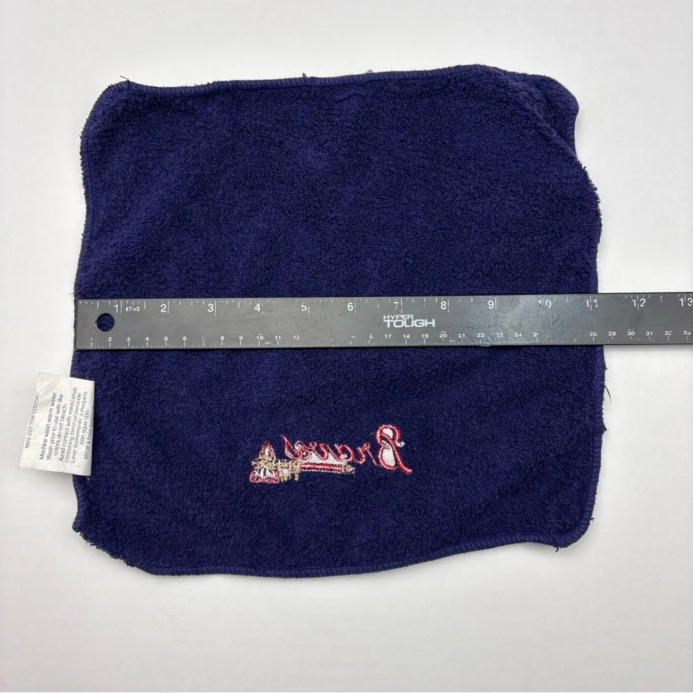 Atlanta Braves Towel Washcloth Embroidered Tomahawk Navy Blue Logo MLB Baseball